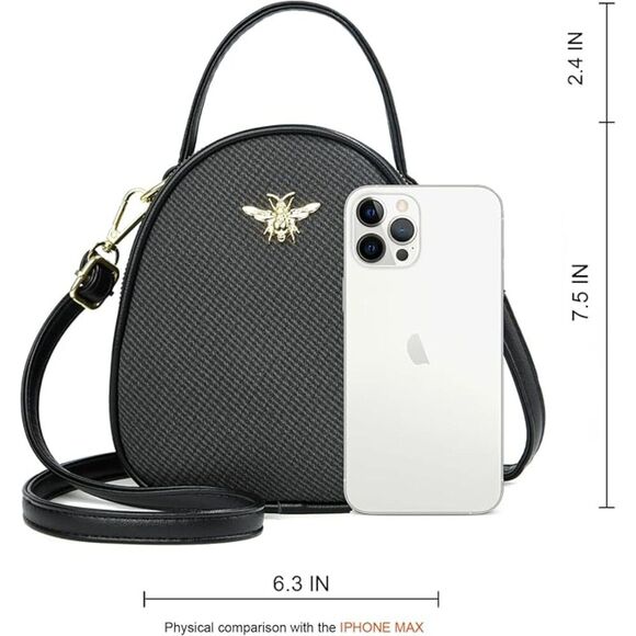 Women Matte Black Imported Faux Leather Stylish Small Crossbody Messenger Bags